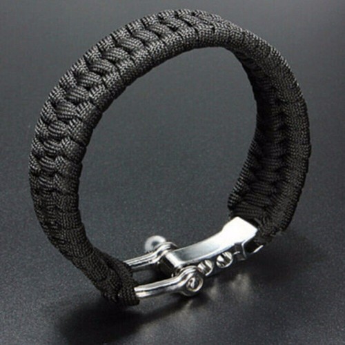 Bracciale paracord corda nera - bracciale,
